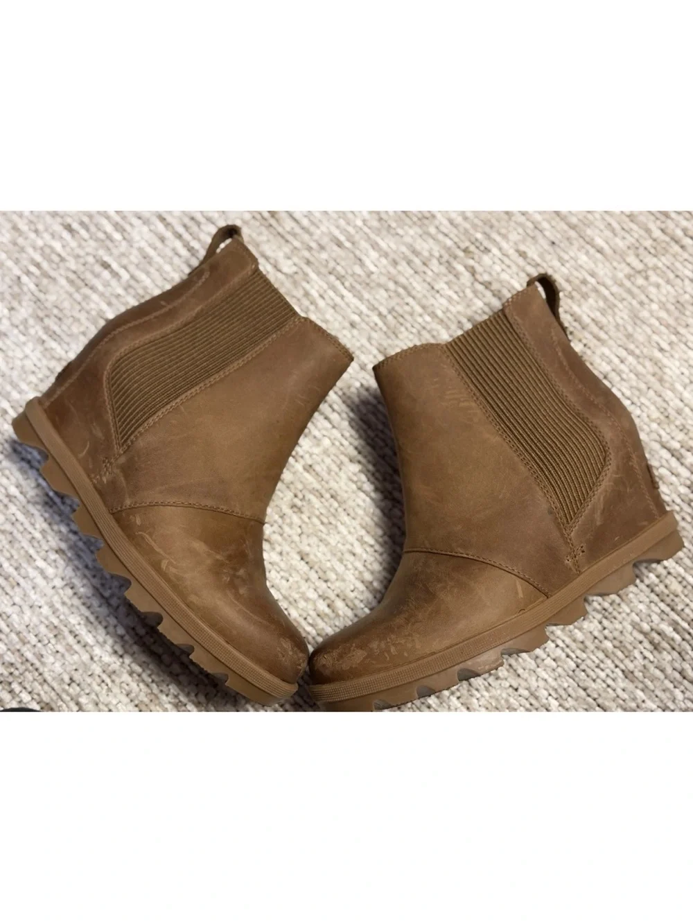 Sorel Women's Joan Rhapsody Chelsea Wedge Boots Size 8